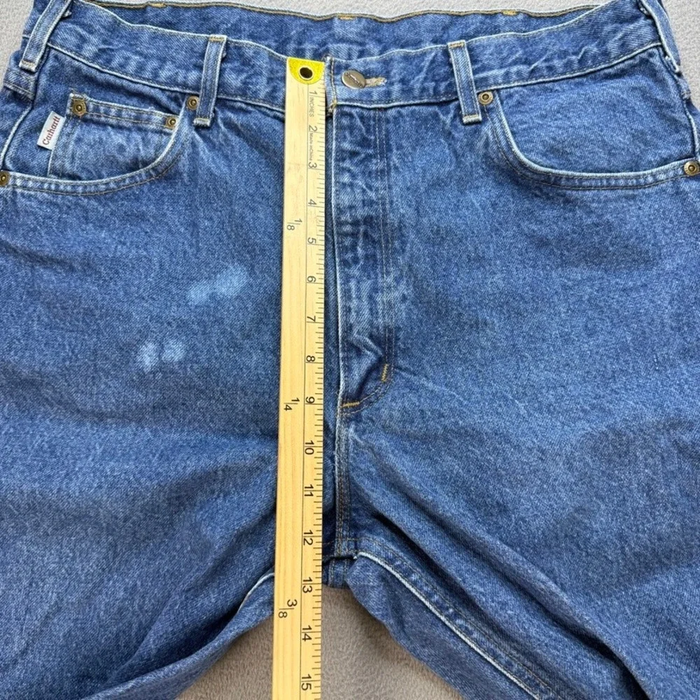 Carhartt Denim Jeans B170 DST Mens 36x32 (FIT 34x32) Blue Workwear Made in USA
